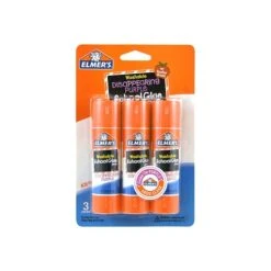Elmer's School Washable Glue Sticks, 0.77 Oz., Purple, 3/Pack (E562)