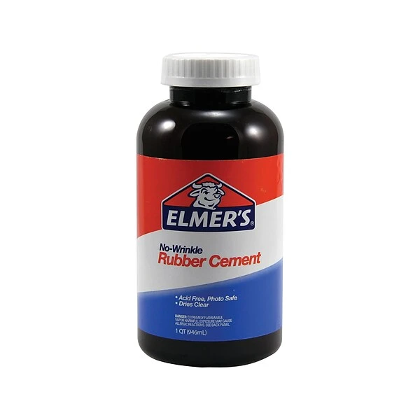 Elmer's No-Wrinkle Rubber Cement, 32 Oz. (00233) 3 Elmer's No-Wrinkle Rubber Cement, 32 Oz. (00233)