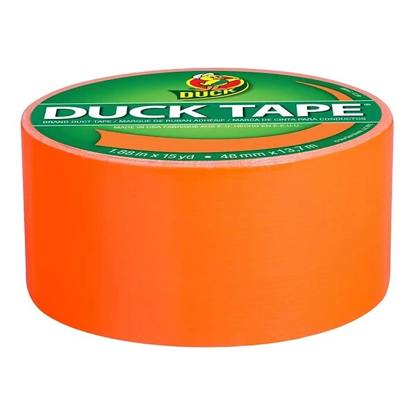 Duck Heavy Duty Duct Tape, 1.88" X 15 Yds., Neon Orange (1265019) 3 Duck Heavy Duty Duct Tape, 1.88" X 15 Yds., Neon Orange (1265019)