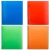 JAM Paper Designders 3/4" 3-Ring Flexible Poly Binders, Assorted Colors, 4/Pack (75T1RGBOR)