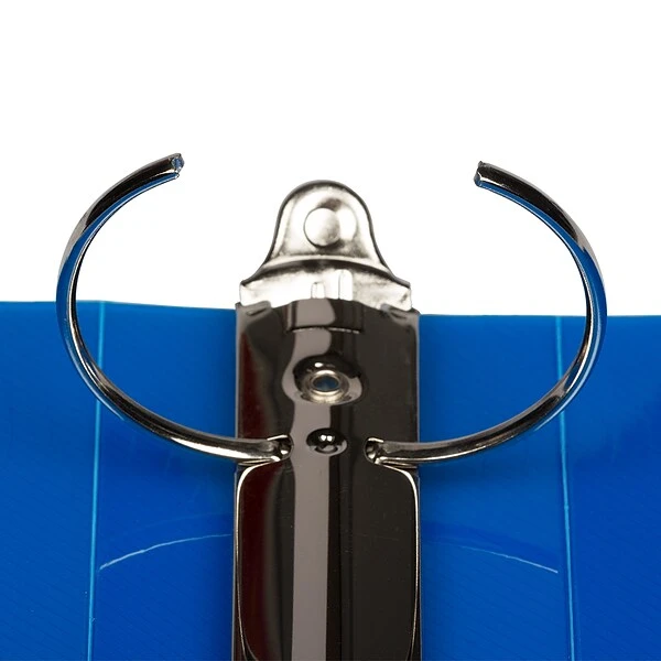 JAM Paper Designders 2" 3-Ring Flexible Poly Binder, Blue Glass Twill (820T2BU) 4 JAM Paper Designders 2" 3-Ring Flexible Poly Binder, Blue Glass Twill (820T2BU) - Image 2