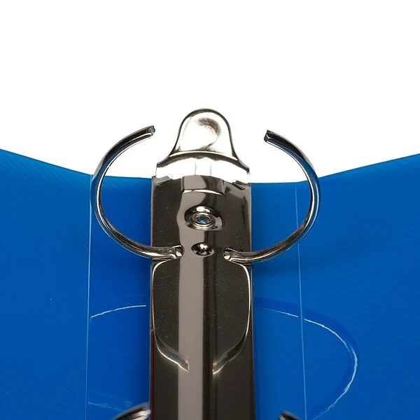 JAM Paper Designders 1 1/2" 3-Ring Flexible Poly Binder, Blue Glass Twill (762T15BU) 4 JAM Paper Designders 1 1/2" 3-Ring Flexible Poly Binder, Blue Glass Twill (762T15BU) - Image 2