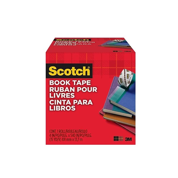 Scotch® Book Transparent Tape, 4" X 15 Yds., 3" Core, 1 Roll (845-400) 4 Scotch® Book Transparent Tape, 4" X 15 Yds., 3" Core, 1 Roll (845-400) - Image 2