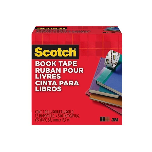 Scotch® Book Transparent Tape, 1 1/2" X 15 Yds., 1 Roll (845-150) 4 Scotch® Book Transparent Tape, 1 1/2" X 15 Yds., 1 Roll (845-150) - Image 2