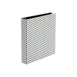Oxford Punch Pop Standard 1 1/2" 3-Ring Fashion Binder, White/Black (42502)