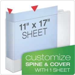 Cardinal® Speedy XtraLife® 11x17" Non-Stick Locking Slant-D® Ring Binder, 1"