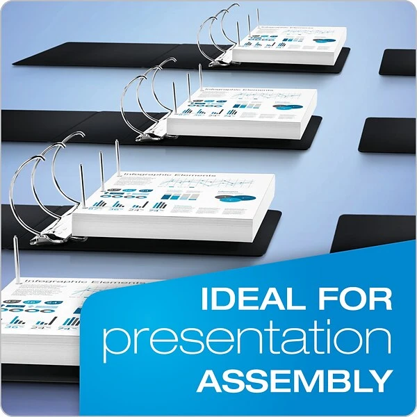 Cardinal ExpressLoad ClearVue 1.5" 3-Ring View Binder, Black (CRD 49111) 4 Cardinal ExpressLoad ClearVue 1.5" 3-Ring View Binder, Black (CRD 49111) - Image 2