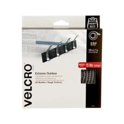 Velcro® Brand Extreme Outdoor 1" X 10' Hook & Loop Fastener Roll, Titanium (91365)