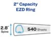 Avery EZD Heavy Duty 2" 3-Ring Non-View Binder, Blue (79882) 2 Avery EZD Heavy Duty 2" 3-Ring Non-View Binder, Blue (79882) -Scott Stationery Shop sp75153445 s7