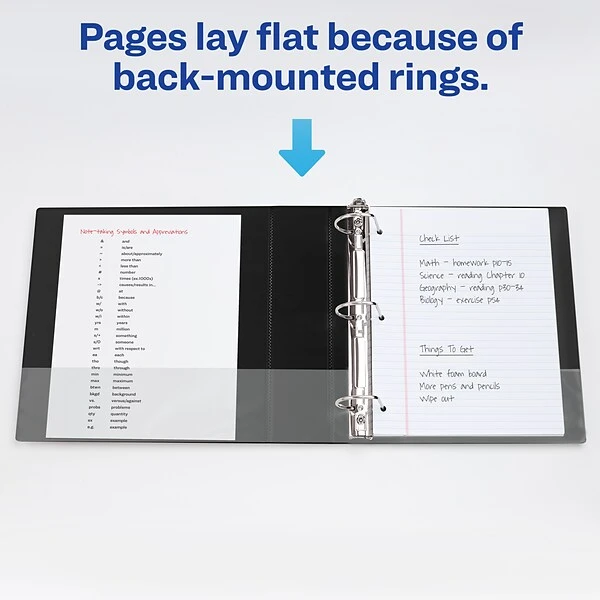 Avery Heavy Duty 2" 3-Ring View Binder, Black (79692) 10 Avery Heavy Duty 2" 3-Ring View Binder, Black (79692) - Image 8