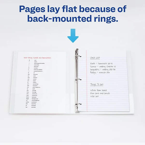 Avery Heavy Duty 1/2" 3-Ring Framed View Binder, White (68052) 7 Avery Heavy Duty 1/2" 3-Ring Framed View Binder, White (68052) - Image 5