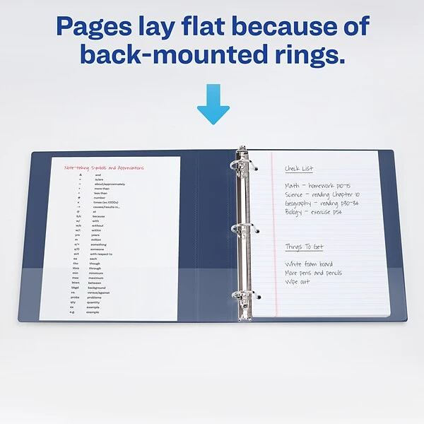 Avery Heavy Duty 1 1/2" 3-Ring View Binder, Navy Blue (79805) 9 Avery Heavy Duty 1 1/2" 3-Ring View Binder, Navy Blue (79805) - Image 7