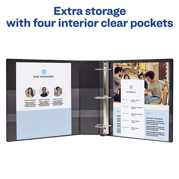 Avery Slant-D Heavy Duty 2" 3-Ring View Binder, Black (05500) 7 Avery Slant-D Heavy Duty 2" 3-Ring View Binder, Black (05500) - Image 5