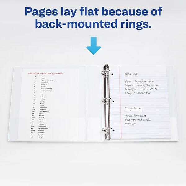Avery Heavy Duty 1 1/2" 3-Ring View Binder, White (05404) 9 Avery Heavy Duty 1 1/2" 3-Ring View Binder, White (05404) - Image 7