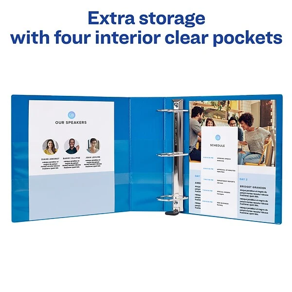 Avery Nonstick 2" 3-Ring View Binder, Light Blue (05501) 7 Avery Nonstick 2" 3-Ring View Binder, Light Blue (05501) - Image 5