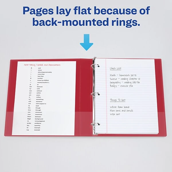 Avery Heavy-Duty 1.5" 3-Ring View Binder, Red (79171) 9 Avery Heavy-Duty 1.5" 3-Ring View Binder, Red (79171) - Image 7