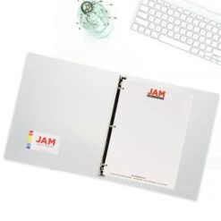 JAM Paper Designders 3/4" 3-Ring Flexible Poly Binder, Clear Glass Twill (750T1CL) 9 JAM Paper Designders 3/4" 3-Ring Flexible Poly Binder, Clear Glass Twill (750T1CL) -Scott Stationery Shop sp83452283 s7