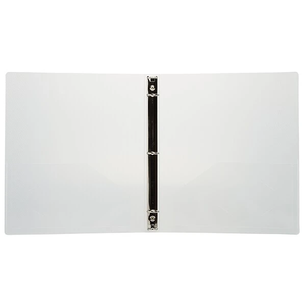 JAM Paper Designders 3/4" 3-Ring Flexible Poly Binder, Clear Glass Twill (750T1CL) 5 JAM Paper Designders 3/4" 3-Ring Flexible Poly Binder, Clear Glass Twill (750T1CL) - Image 3