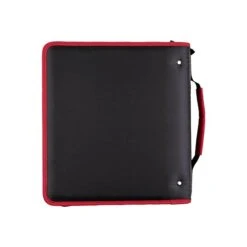 Five Star 2" 3-Ring Zipper Binder, Black/Red (29052CE8)