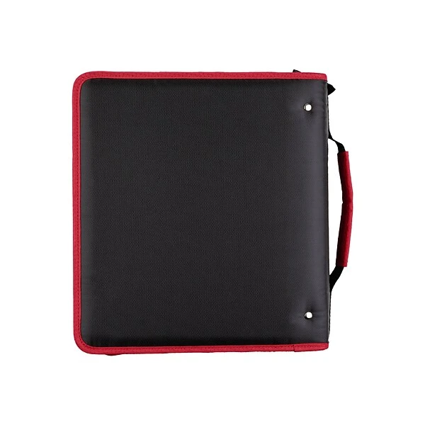 Five Star 2" 3-Ring Zipper Binder, Black/Red (29052CE8) 3 Five Star 2" 3-Ring Zipper Binder, Black/Red (29052CE8)