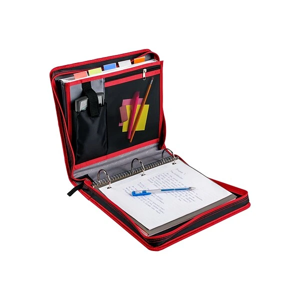 Five Star 2" 3-Ring Zipper Binder, Black/Red (29052CE8) 6 Five Star 2" 3-Ring Zipper Binder, Black/Red (29052CE8) - Image 4