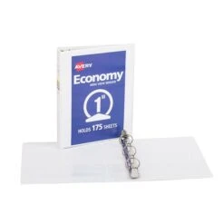 Avery 1" Economy 3-Ring Mini Binder, White (05806) -Scott Stationery Shop sp90637808 s7