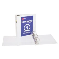 Avery Economy 3" 3-Ring View Binder, White (5741) -Scott Stationery Shop sp90638022 s7