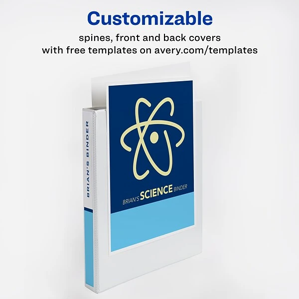 Avery Showcase Economy 1" 3-Ring View Binder, White (1961) 4 Avery Showcase Economy 1" 3-Ring View Binder, White (1961) - Image 2