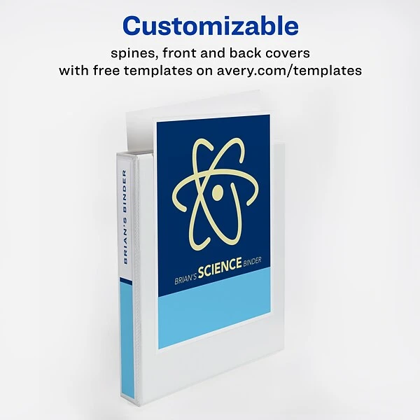 Avery Durable 1" 3-Ring Legal View Binder, White (16500) 4 Avery Durable 1" 3-Ring Legal View Binder, White (16500) - Image 2