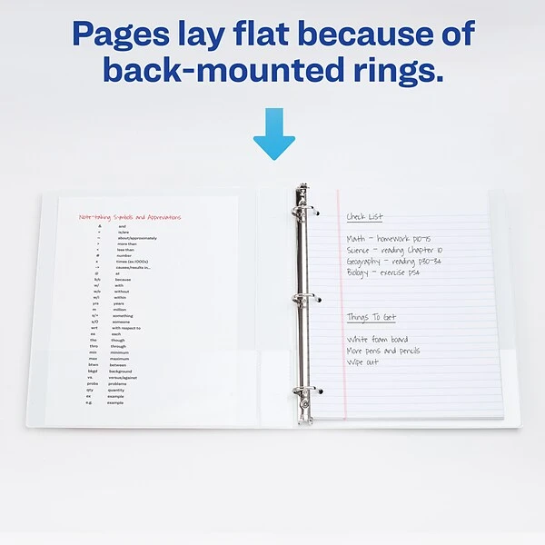 Avery Durable 1" 3-Ring Legal View Binder, White (16500) 6 Avery Durable 1" 3-Ring Legal View Binder, White (16500) - Image 4