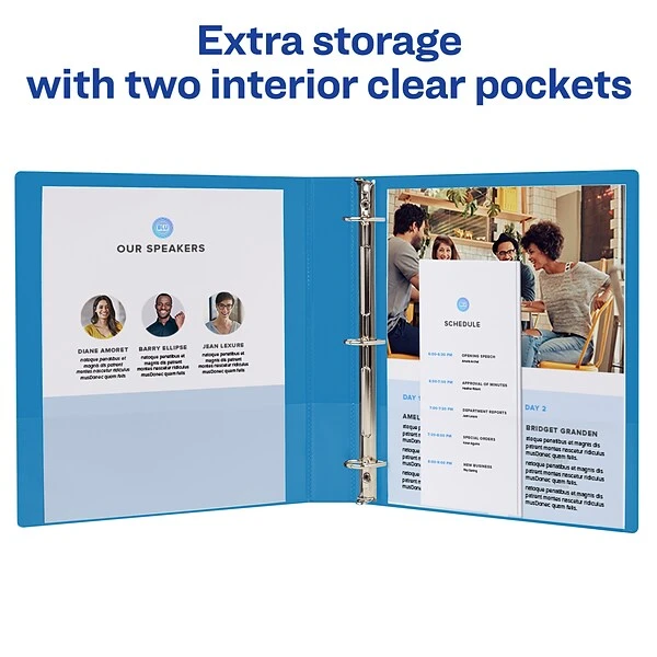 Avery Durable 1" 3-Ring Non-View Binder, Slant Ring, Blue (27251) 5 Avery Durable 1" 3-Ring Non-View Binder, Slant Ring, Blue (27251) - Image 3