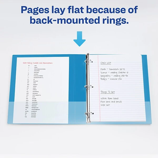 Avery Durable 1" 3-Ring Non-View Binder, Slant Ring, Blue (27251) 7 Avery Durable 1" 3-Ring Non-View Binder, Slant Ring, Blue (27251) - Image 5