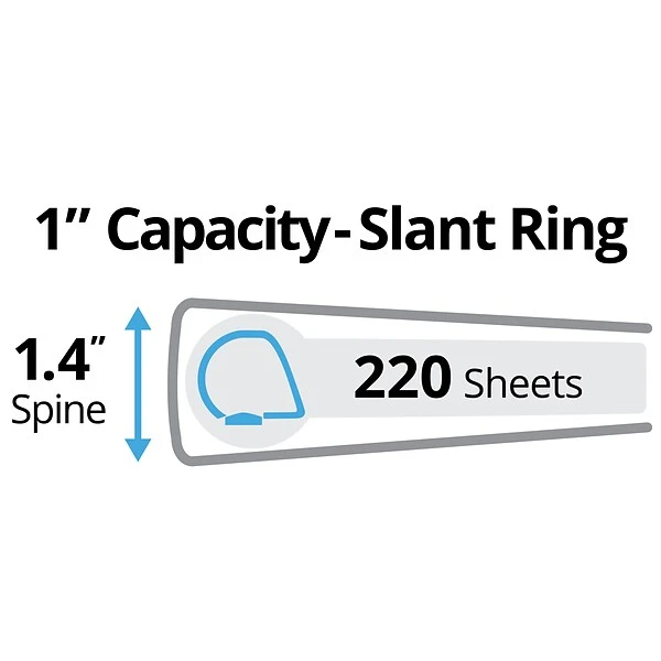 Avery Durable 1" 3-Ring Non-View Binder, Slant Ring, Blue (27251) 3 Avery Durable 1" 3-Ring Non-View Binder, Slant Ring, Blue (27251)