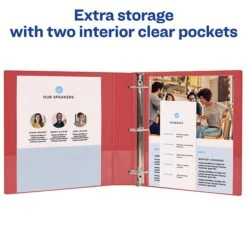 Avery Durable Standard 1" 3-Ring Non-View Binder, Red (27201) -Scott Stationery Shop sp92173301 s7
