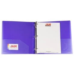 JAM Paper Designders 2" 3-Ring Flexible Poly Binders, Purple Glass Twill (64244) 8 JAM Paper Designders 2" 3-Ring Flexible Poly Binders, Purple Glass Twill (64244) -Scott Stationery Shop sp92366383 s7