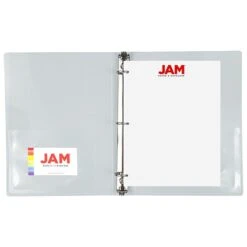 JAM Paper Plastic Mini 1" 3-Ring Binder, Clear (370531985) -Scott Stationery Shop sp96296986 s7