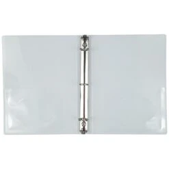 JAM Paper Plastic Mini 1" 3-Ring Binder, Clear (370531985)